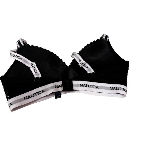 NWOT Set of 2 Nautica Women’s Lace Padded No Wire Bras Size 36C Black & Red​ - Picture 6 of 7